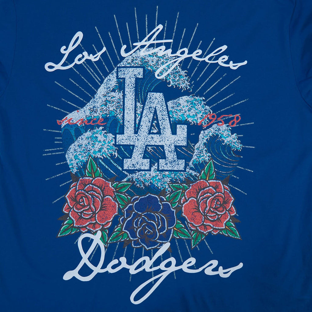 PRO STANDARD Los Angeles Dodgers Wave & Roses Tee - Mens