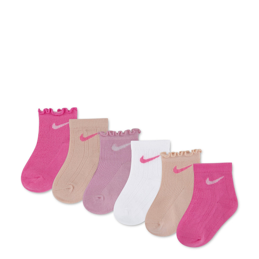 NIKE Classic 6 Pack Toddler Textured Ankle Sock