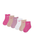 NIKE Classic 6 Pack Toddler Textured Ankle Sock