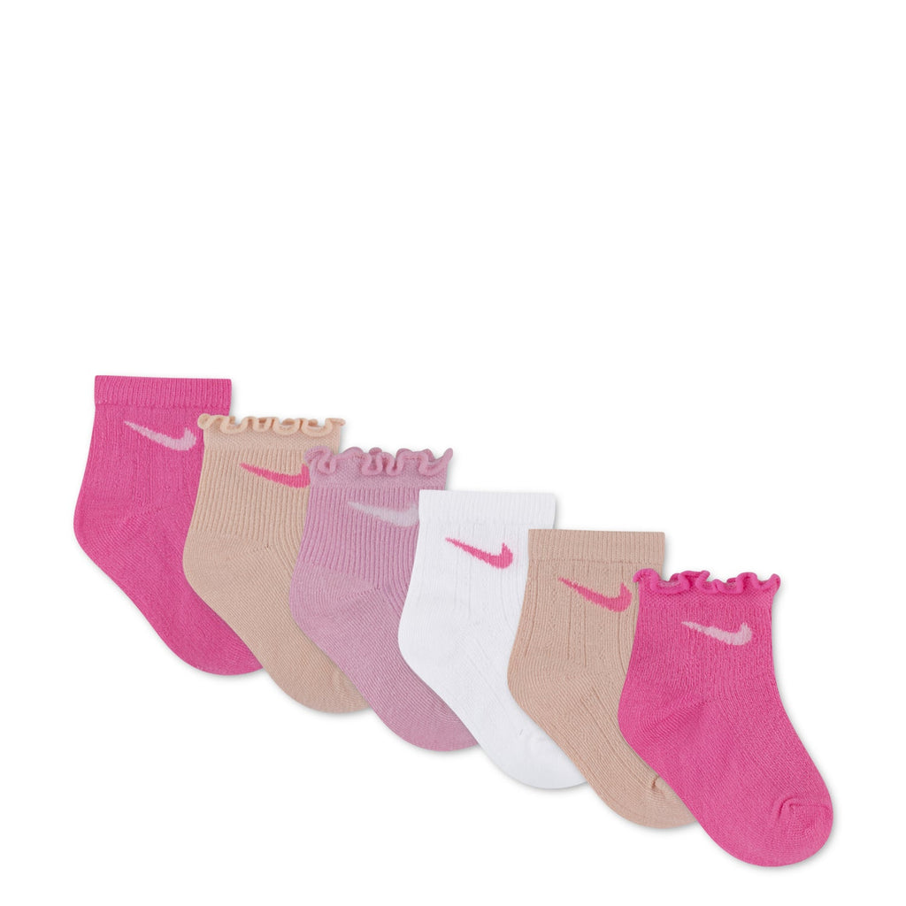 NIKE Classic 6 Pack Toddler Textured Ankle Sock