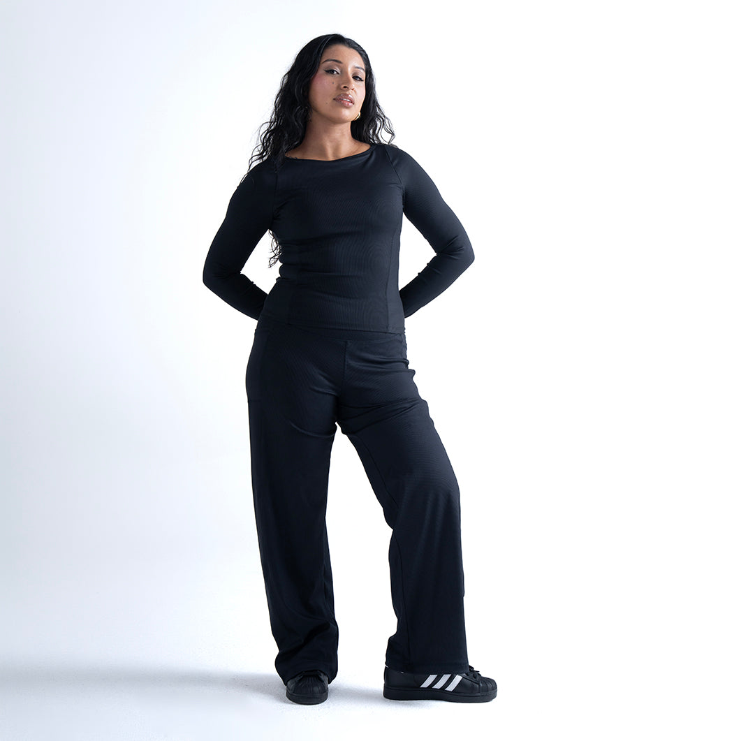 WSS ATHLETIC Authentic Power Ribbed Wide Leg - Womens