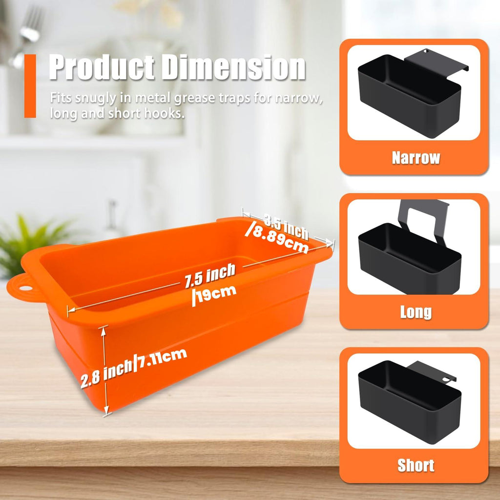 Silicone Grease Cup Liner, 2 Counts Reusable Grease Catcher Cup Liner, Durable Kitchen Drip Pans, Grill Liners, Kitchenware Accessory, Kitchen Barbecue Accessories, Blackstone Griddle Accessories, Kitchen Supplies, Bbq Accessories #GLOBAL PICKS