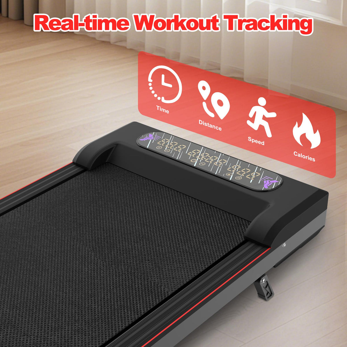 【KINMAC】Heavy Duty Carbon Steel Foldable Treadmill - 300lbs Capacity, Home Workout Equipment, 2-in-1 Under Desk Walking Pad Treadmills, Handlebar, Incline, Remote Control, Cardio at Home, Fitness Hub for All Lifestyles, Small Space Office Use