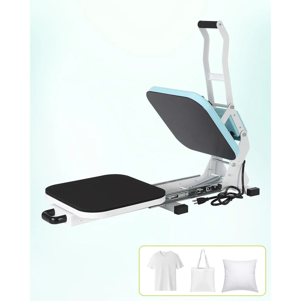 Hosslly 15x15in Heat Press Machine - Professional Slide-Out Sublimation & Vinyl Transfer Tool - Industrial Digital Printmaker for T-Shirts, Tote Bags, Polyester Items, Mouse Pads - DIY Sewing & Crafts Supplies