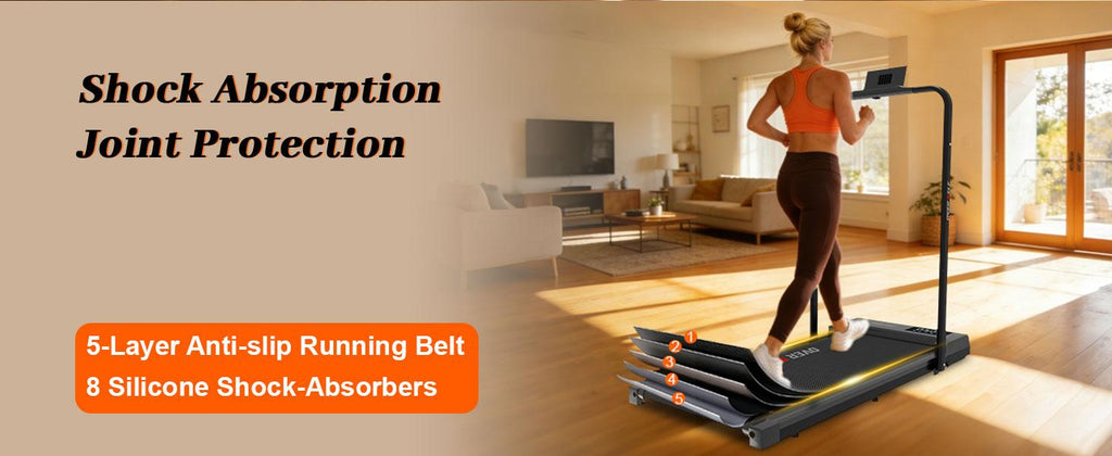 OVER SELF Walking Pad Treadmill, 6.2MPH Portable Folding Treadmill with Handlebar & Remote Controller, Flat & 3-Level Manual Incline Options for Home & Office, Under Desk Treadmill Easy Storage Home Gym Fitness Equipment Workout Gear, Summervibes