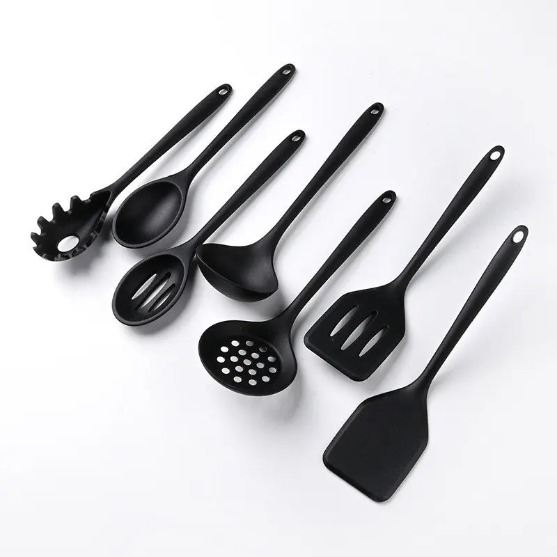 11-Piece Silicone Kitchen Utensil Set, Heat-Resistant Non-Stick Kitchen Utensils, Cooking Utensils, Tools and Gadgets, Long Handle, Camping Gear