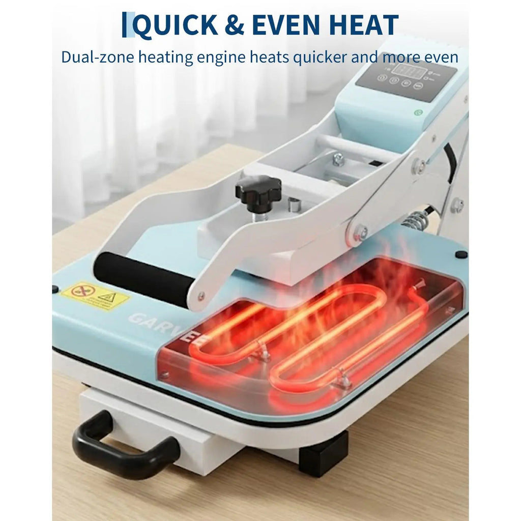 Hosslly 15x15in Heat Press Machine - Professional Slide-Out Sublimation & Vinyl Transfer Tool - Industrial Digital Printmaker for T-Shirts, Tote Bags, Polyester Items, Mouse Pads - DIY Sewing & Crafts Supplies