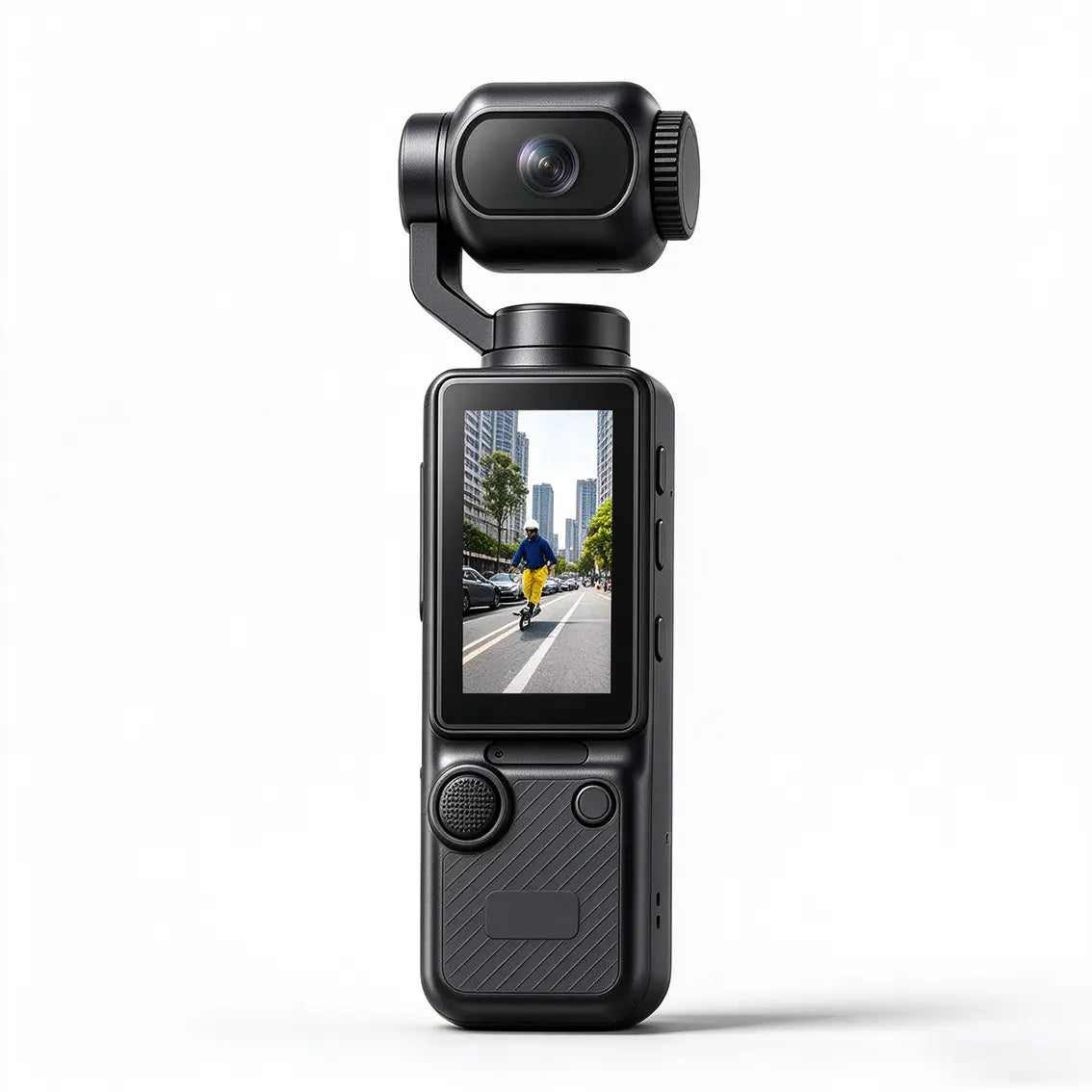 4K Pocket Gimbal Camera, 3-Axis Anti-Shake Video Recorder with 180° Rotatable Lens - Hunting Accessory for Sports & Outdoor Use