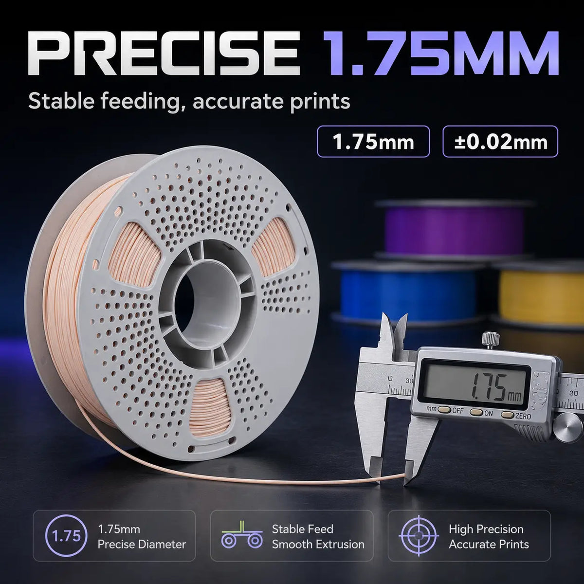 16-Color PLA 3D Printer Filament Bundle - 1.75mm Solid Colors FDM Material Set for Creators, High Precision, Smooth Print, Print Tools Included