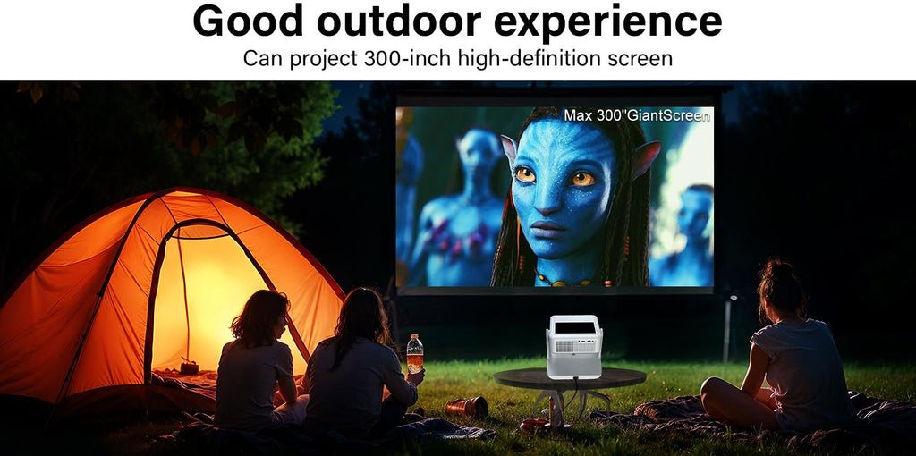 A2pro 8-inch Touch Screen Projector - Native 1080P, 4K Supported, Auto Focus & Correction, Dolby Audio, Wi-Fi 6, Bluetooth Connection, 180° Rotatable, Home Projector for Games, Movies, Gifts