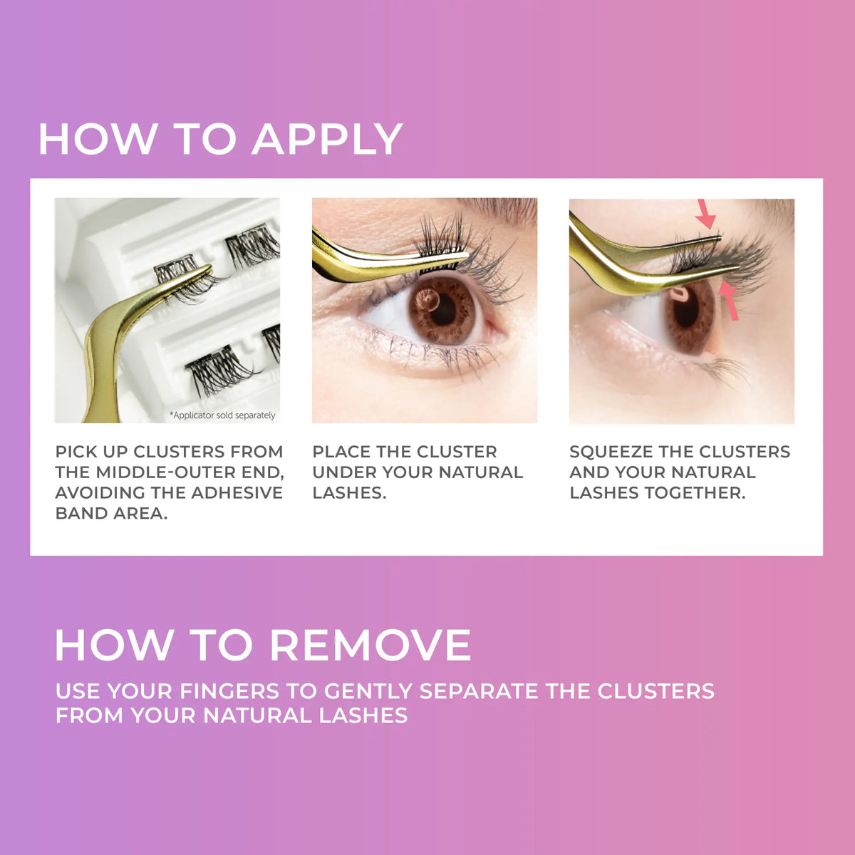imPRESS Press-On Falsies 3-Pack Wispy Clusters Bundle