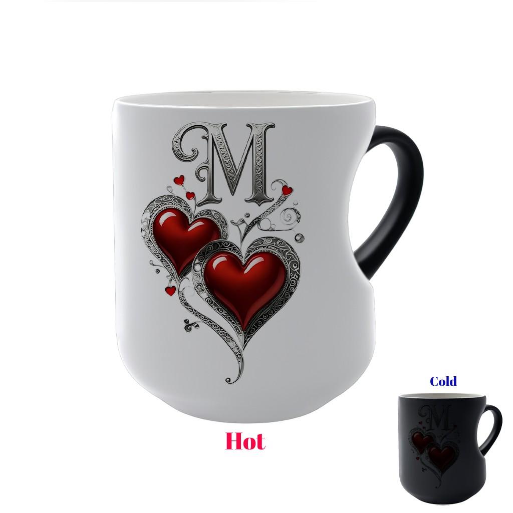 Vintage Shimmering Heart Fun Ceramic Mug, Thermosensitive Magic Color-Changing Beverage Mug, 11oz/330ml, Coffee Cups, Perfect Mother's Day Gift, Ideal for Friends, Lovers & Mothers, Novelty Coffee Mugs #GLOBAL PICKS
