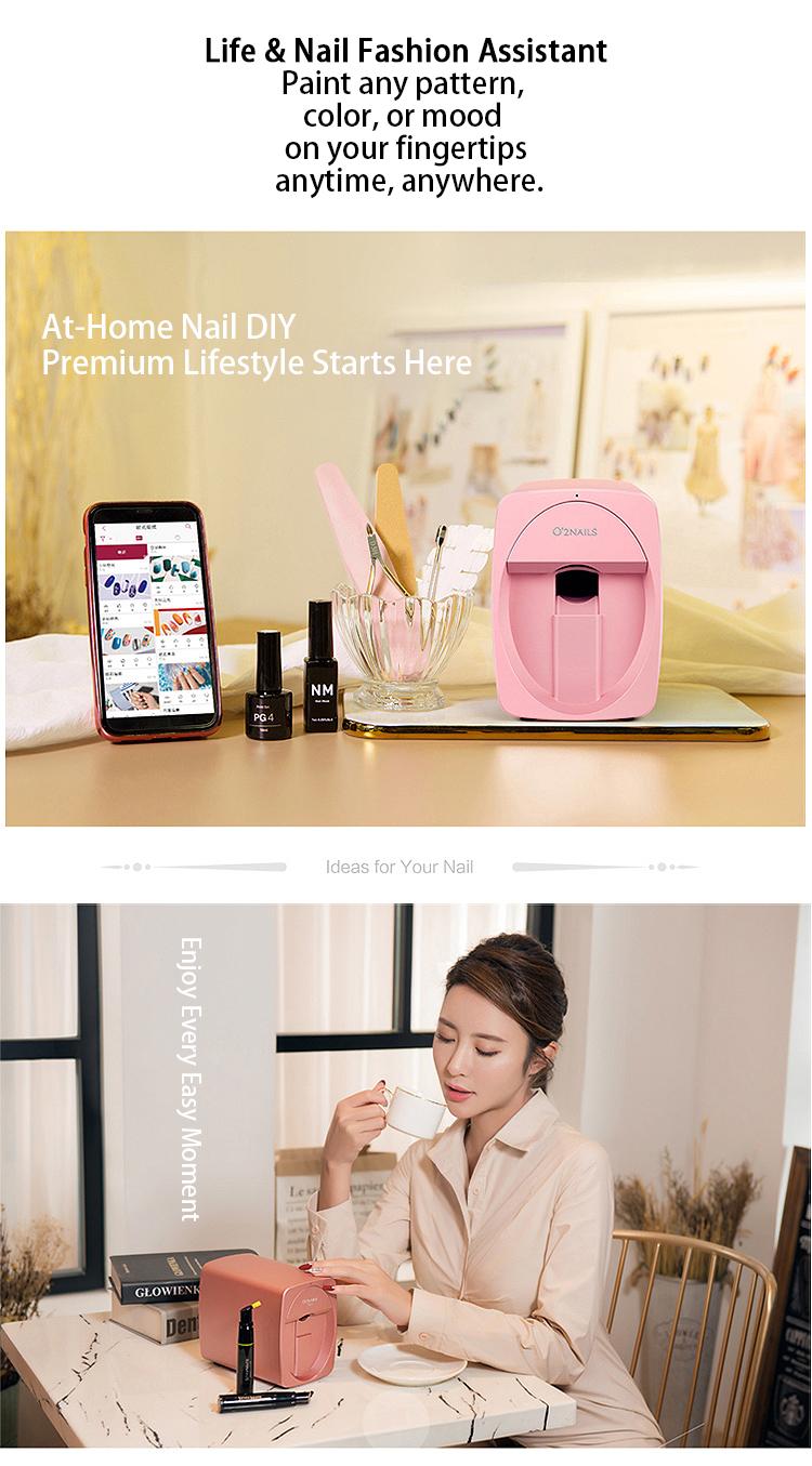 O2Nails 3D Robot Nail Printer - Smart Digital Art Tool for Kids & Salons, 2400 dpi, Long-Lasting Gel & Acrylic, Lightweight Portable Nail Care Device