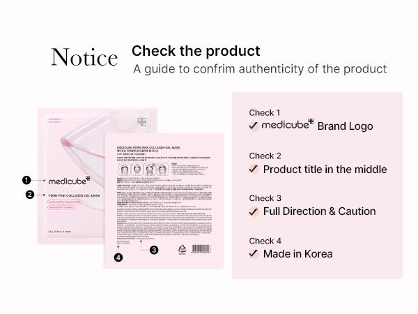 [medicube] PDRN Pink Collagen Gel Mask 4 Sheets Salmon DNA Color Changing Pink Glow Collagen Facial Mask Korean Skincare