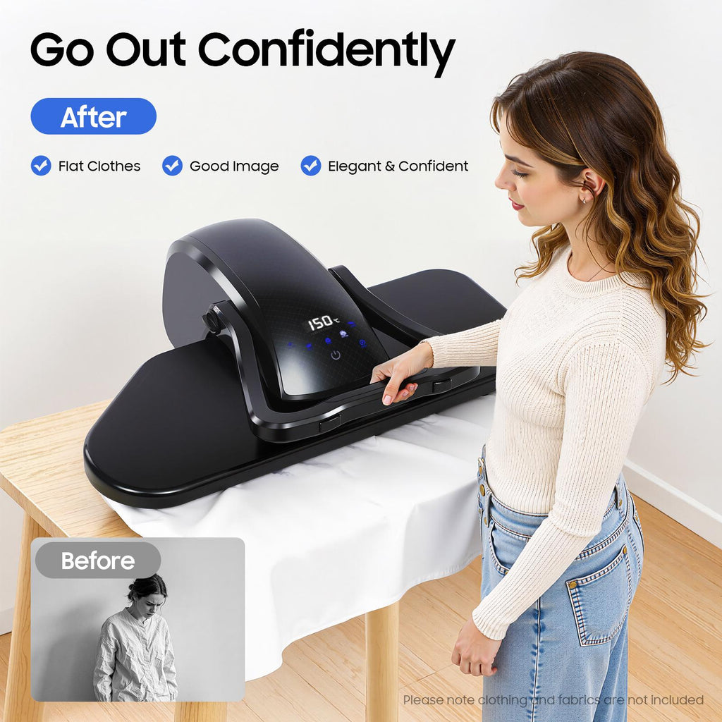 1600W 5-in-1 Corded Steaming Iron - Aluminum Build, 4 Mins Fast Warm-Up, 1.7M/ 5.58 Ft Cord, 1 Intelligent Steam Press, 1 Pressing Cushion, Spray Bottle Included - Tabletop Use for Clothing Shop, Households,sohochic