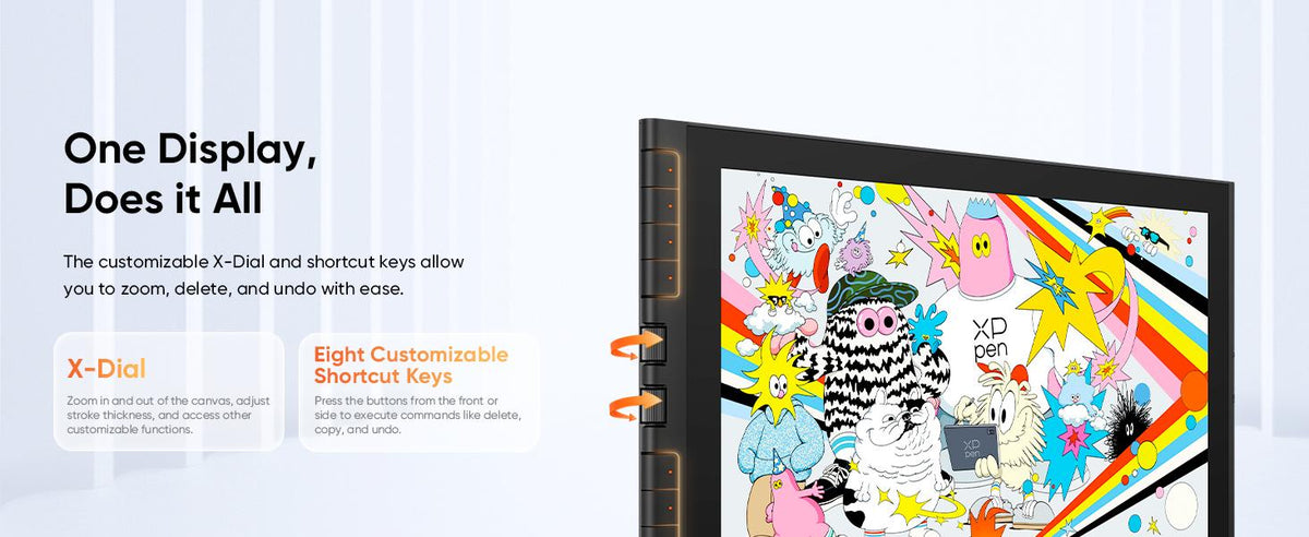 XPPen Artist 16 3rd Graphics Drawing Tablet 16K Pressure Levels 2 Dial 8 Customizable Shortcut Keys Upgraded X4 Smart Chip Pen Foldable Stand Anti-glare Screen for Art Education Illustration 3D Printing Support Windows Android,sohochic
