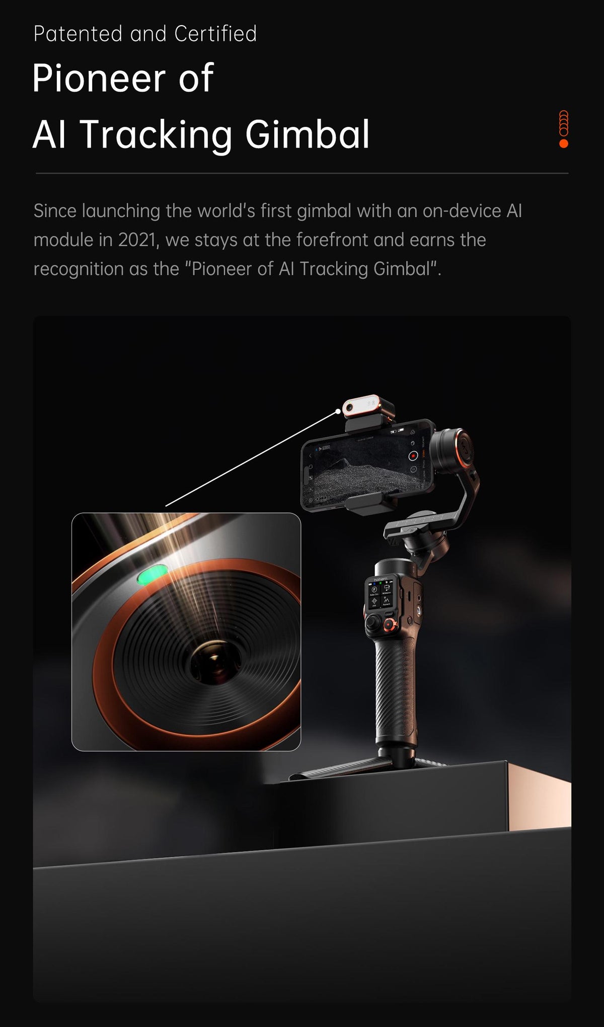 Hohem iSteady M7 Kit 3-Axis Camera Gimbal Stabilizer for iPhone/Android Smartphones, Mobile Phone Accessory for Content Creators with Magnetic Fill Light, AI Tracking Sensor, 1/4-inch Color Touchscreen Display, Detachable Remote, 500g Max Payload