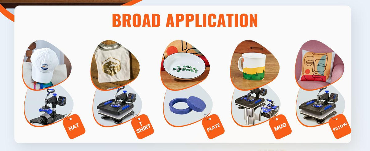 【toolupgrade】VEVOR Heat Press Machine 15 x 15 Inch 8 in 1 Heat Press 800W Sublimation Machine 360° Rotation Swing Away 8 in 1 Shirt Printing Machine Dual-Tube Heating for DIY T-Shirts Cap & Mugs Blue