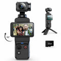 W&O Vlogging Camera, 5K Pocket Digital Camera with Face Tracking, 2.29“ Touch Screen Camera, 2-Axis Pan Tilt Gimbal, Rotating Touchscreen, WiFi App, Small Camera for Photography, Travel & Beginner Creators