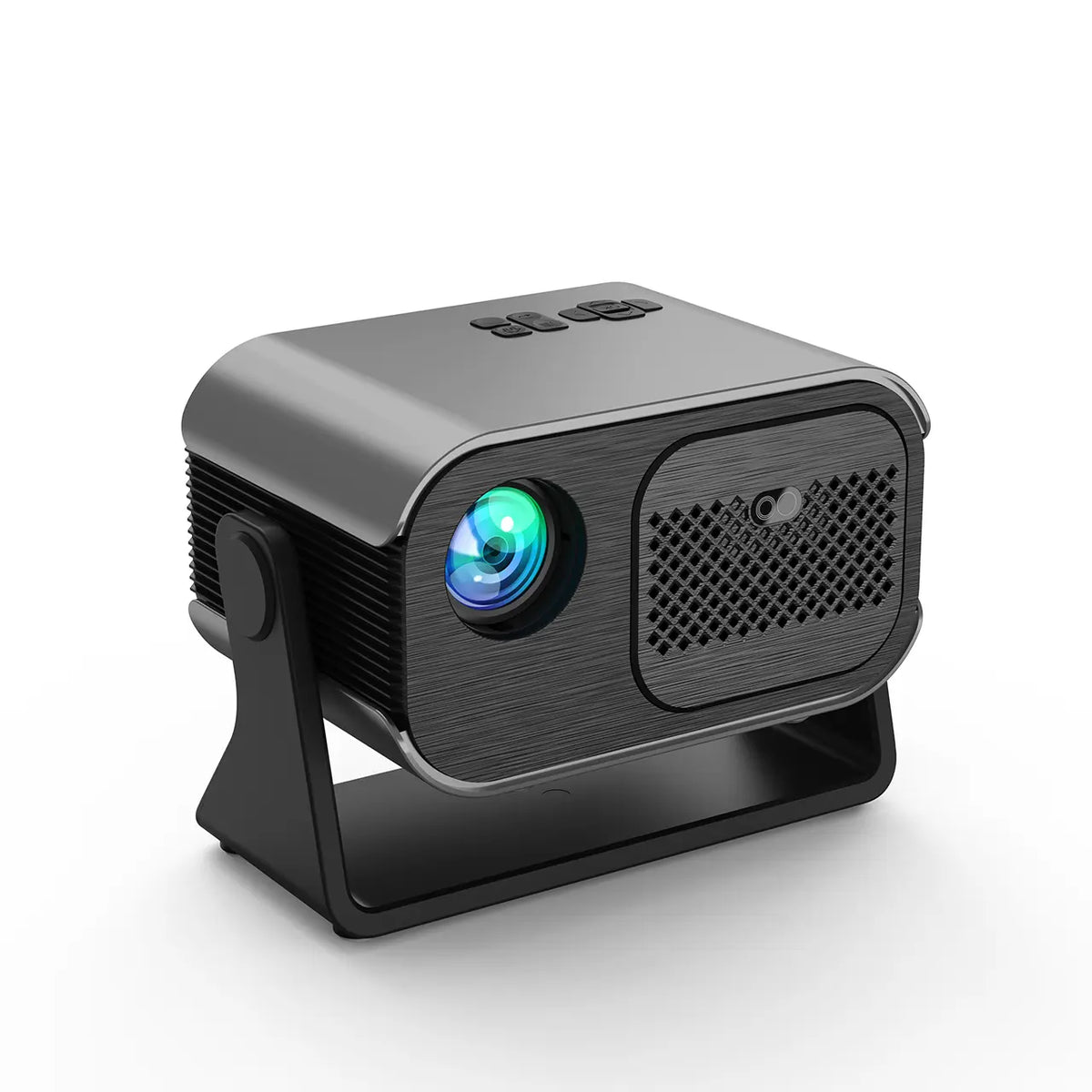 4K Projector with WiFi 6, Bluetooth 5.2, 1200 ANSI Lumens, Native 1080P, 100% Offset, Auto Keystone, Electric Focus, USB, Built-in Audio & Stand for Outdoor Home Theater - Google TV, Netflix, YouTube, Prime Video, Disney+ Compatible