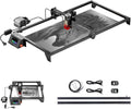 Longer New Upgrade RAY5 10W Laser Engraver with Air Pump, Limit Switch Kit and Y-Axis Extension Kit, Expand Working Area to 33.46" x 15.75", 3.5” Color Touch Screen, DIY Engraver Tool for Metal/Glass/Wood