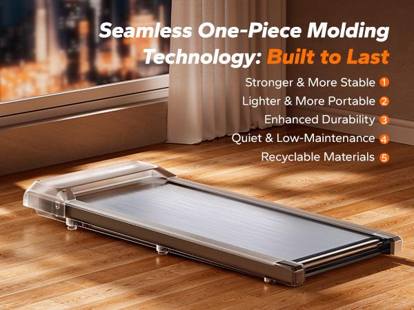 Merach Under Desk 2-in-1 Walking Pad for Home & Office, 2.25HP Low-Noise Portable 265lbs Treadmill with LED Display for Walking and Jogging BackToSchool