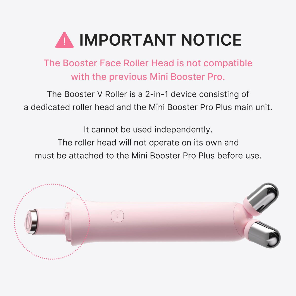 [medicube] 3-Step At-Home Spa Set - Pink / Beige ㅣMini Booster Pro Plus + Booster Facial Cleansing Device Head + Booster Face Roller HeadㅣK-beauty Facial Device for deep gentle cleansing, plump-looking appearance, puffiness, skin relaxion