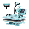 【Fallpicks】VEVOR Multifunction Indoor Heat Press Machine, 2-in-1 Hat & Clothing Press, 12x15 in, 360° Swingaway Arm, 0-999s Digital Precise Control, Fast Even Heating, Pullout Drawer, Green Household Iron