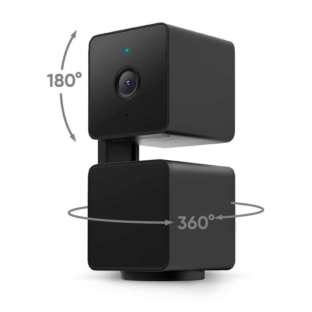 Wyze Cam Pan v3 — #1 Security Camera on TikTok! Wired, Indoor/Outdoor Pan Tilt Zoom (PTZ) w/ 360 Degree Motion Tracking, Color Night Vision, HD, WiFi