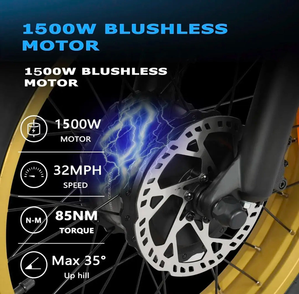 Electric scooter Bike 1500W Electric Bicycle 48V 27AH 30MPH Off-road Mountain Ebike US