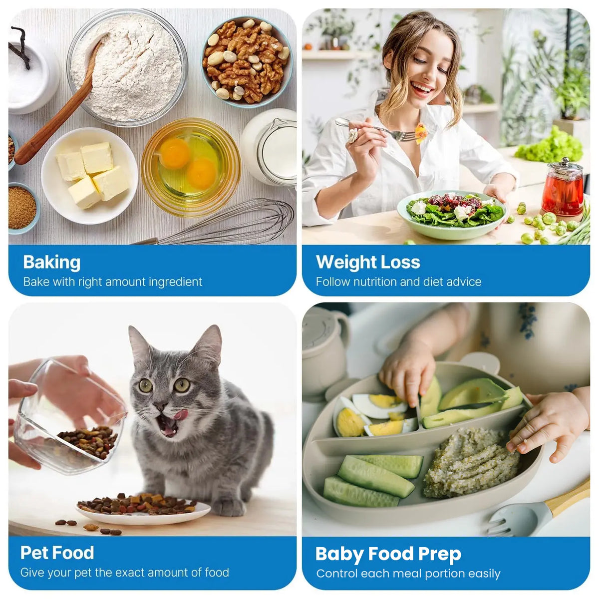 RENPHO Digital Food Scale, Smart Nutritional Kitchen Measuring Scale with App for Macro Keto Calorie Tracking, Home Gift (g, oz)