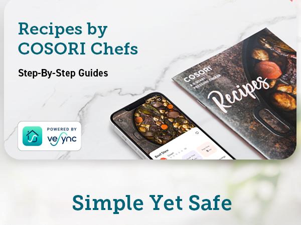 [live]COSORI 6-Qt Electric Aluminum Pressure Cooker - 9-in-1 Multifunction Appliance for 1-Pot Meals, Rice, Sauté, Sous Vide, Sterilizer, 1100W, Stainless Steel, Recipe Book, SohoChic Kitchen Appliances