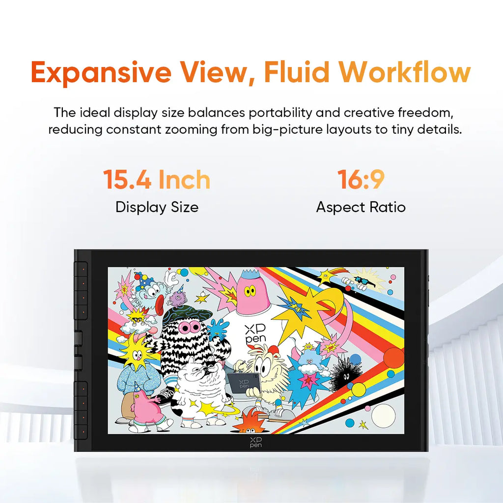 XPPen Artist 16 3rd Graphics Drawing Tablet 16K Pressure Levels 2 Dial 8 Customizable Shortcut Keys Upgraded X4 Smart Chip Pen Foldable Stand Anti-glare Screen for Art Education Illustration 3D Printing Support Windows Android,sohochic