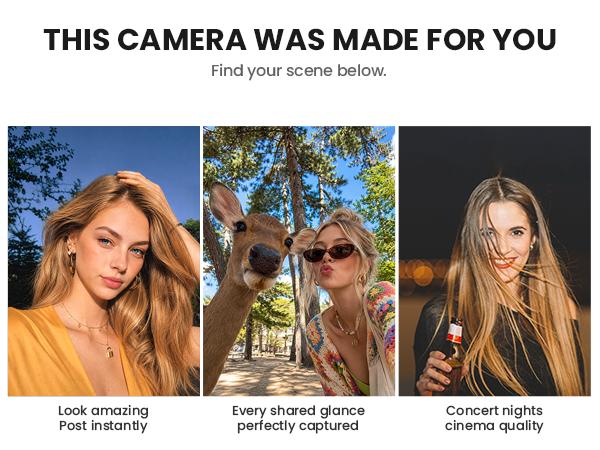 Xtra Muse Vlogging Travel Camcorder for Content Creators - 1'' CMOS, 4K/120fps Videos, 3-Axis Gimbal Stabilizer, Fast Focusing, Face-Lock Tracking, Object-Track Shots, LCD, Portable Digital Handycam, Micro SD Compatible