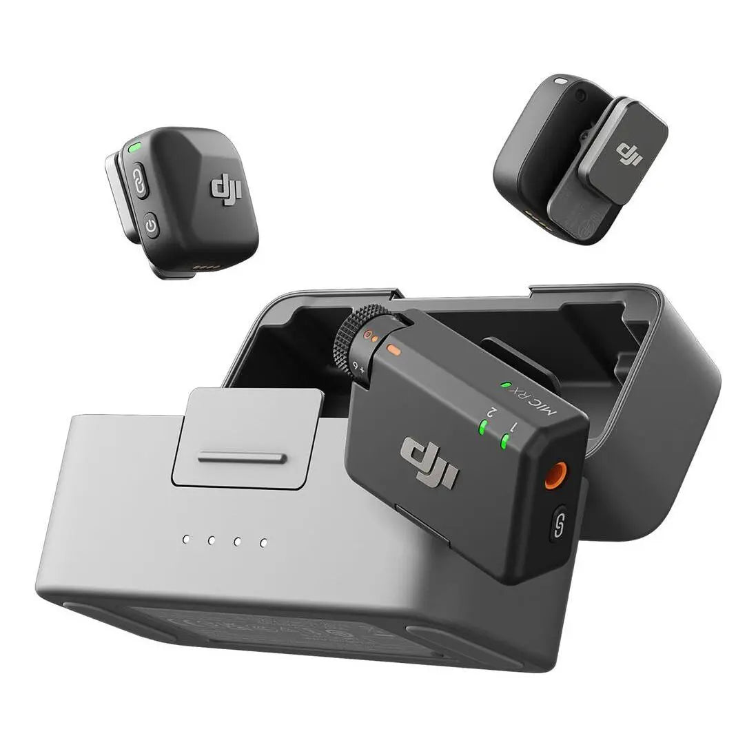 DJI Mic Mini Transmitter, Receiver, Case & Accessories