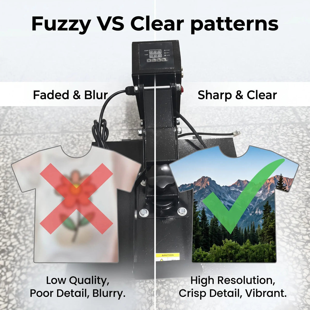 15x15ft Upgraded Heat Press Machine, t-Shirt Sublimation Heat Transfer with Teflon Coating 110V