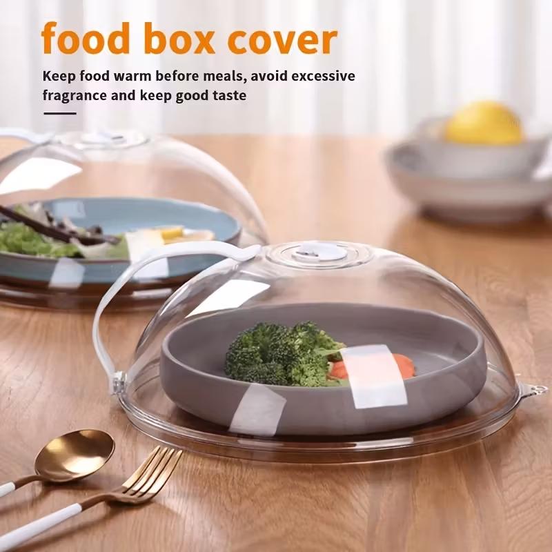 Microwave Splatter Guard, Transparent Food Cover, Reusable Oil-Proof Heat-Resistant Lid, No Battery Needed, Practical Kitchen Cooking Accessory and Gadget, Clear, Cooking Gadgets