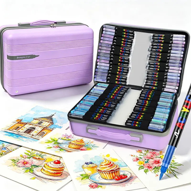 488 Color Marker Gift Box, Handheld Storage Case, Flexible Soft Tip, High Saturation DIY Art Brushes, Perfect for Creative Projects
