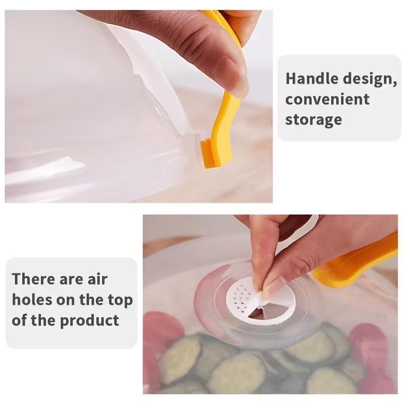 Microwave Splatter Guard, Transparent Food Cover, Reusable Oil-Proof Heat-Resistant Lid, No Battery Needed, Practical Kitchen Cooking Accessory and Gadget, Clear, Cooking Gadgets