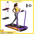 YAGUD Adjustable Incline Folding Handrail Walking Treadmill - Home Fitness Equipment, Quiet Motor Walking Pad, Dual Shock-Absorption, 265lbs Capacity, Wheels, Remote Control, Free Resistance Bands, Treadmills for Home, Cardio Support