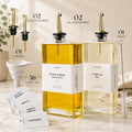 2 Pcs Olive Oil Dispenser & Vinegar Dispenser Set Stainless Steel Pourers for Extra Virgin Olive & Canola Oil Bottles Kitchen Cooking Utensils