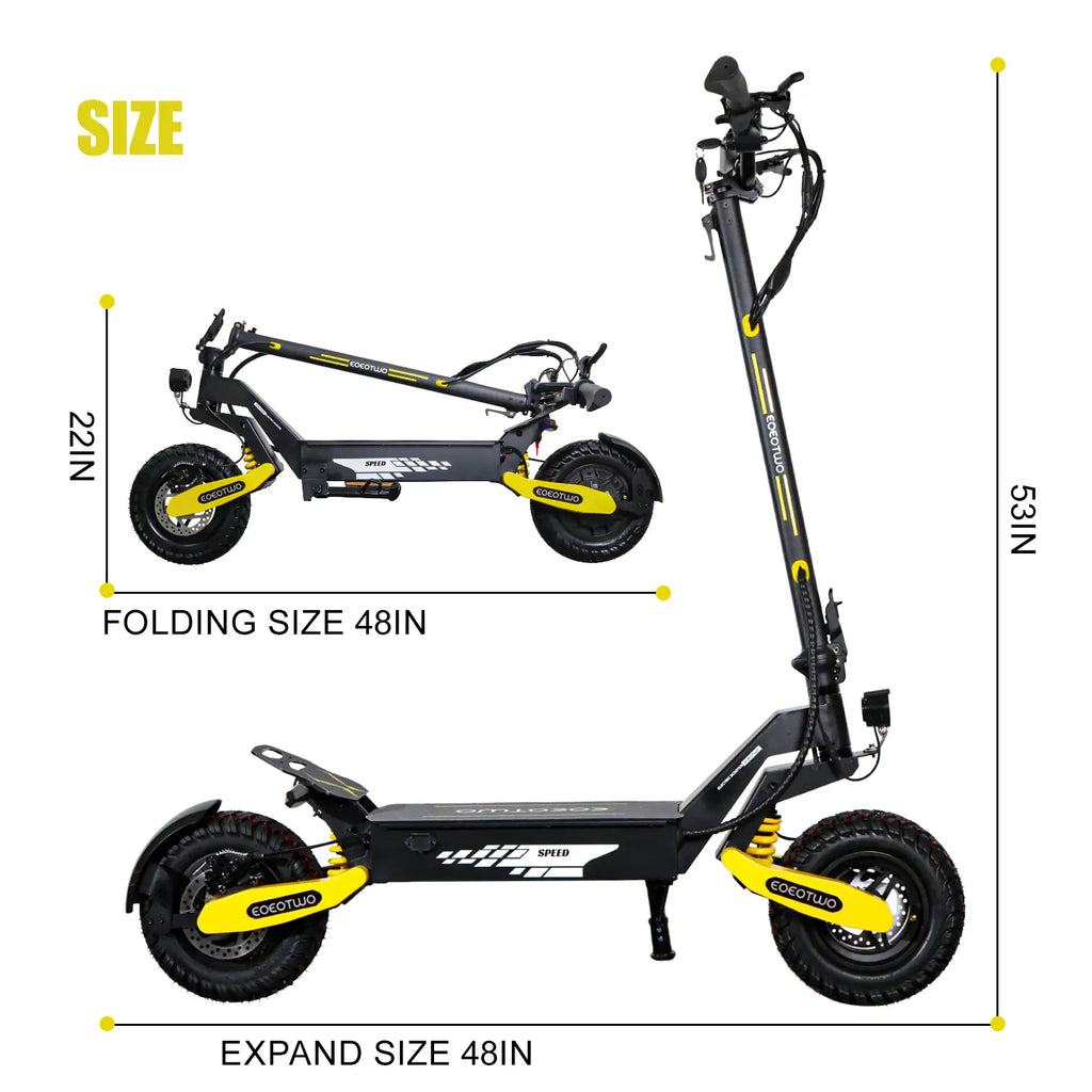 EOEOTWO All Terrain High Performance Dual Motor Aluminum Alloy Motorized Scooter for Adults, 1200W, 30MPH Speed, 20/40Miles Range, 3-Second Folding, 330LBs Load Capacity, Dual Shock Absorption, Cool Gadgets, Cool Outdoor Stuff, Outdoor Stuff for A...