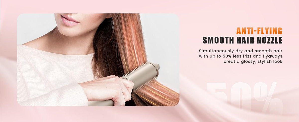 Tqcir 8-in-1 Salon Hair Styler Kit - 1300W Negative Ion Dryer, Thermal Brush for Straightening Curly Hair, Frizz Control, Volumizing, Fast Drying, No Damage, Overheat Protection, Noise Reduction, Curl Routine Essential, Ideal Gift
