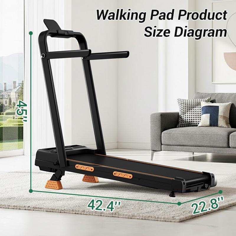 Umay Foldable Home Treadmill with Foldable Safety Handrail, 16% Incline Walking Pad for Home Office Fitness
