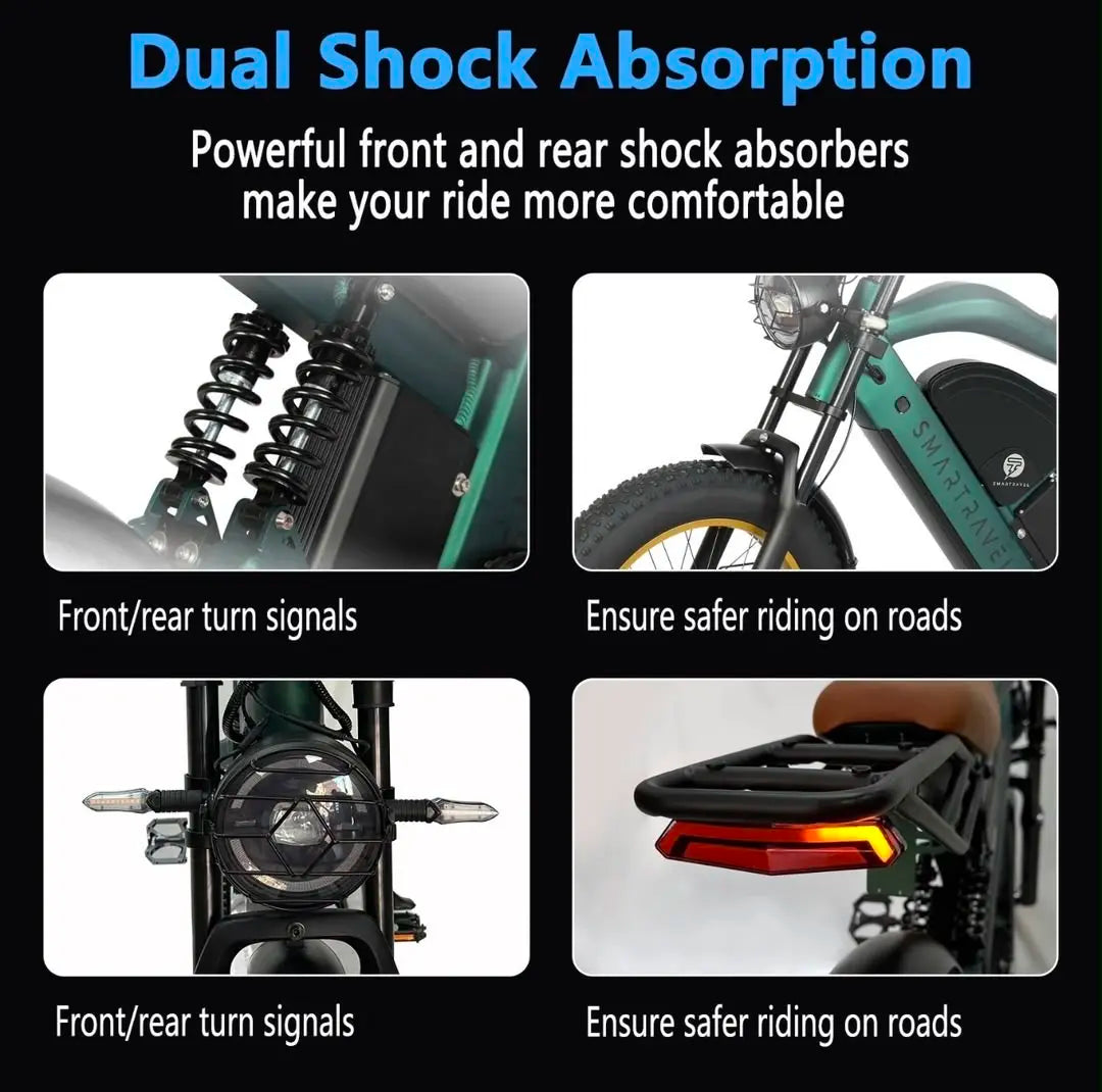 Electric scooter Bike 1500W Electric Bicycle 48V 27AH 30MPH Off-road Mountain Ebike US