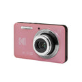 Kodak PixPro Friendly Zoom FZ55 Rechargeable Compact Digital Camera - 16MP CMOS Sensor, 5x Optical Zoom, Interchangeable Lens, 28mm Wide-Angle, 1080p Full HD, 2.7-inch LCD, Face Detect, Smile Detection, Blush Pink, for Events