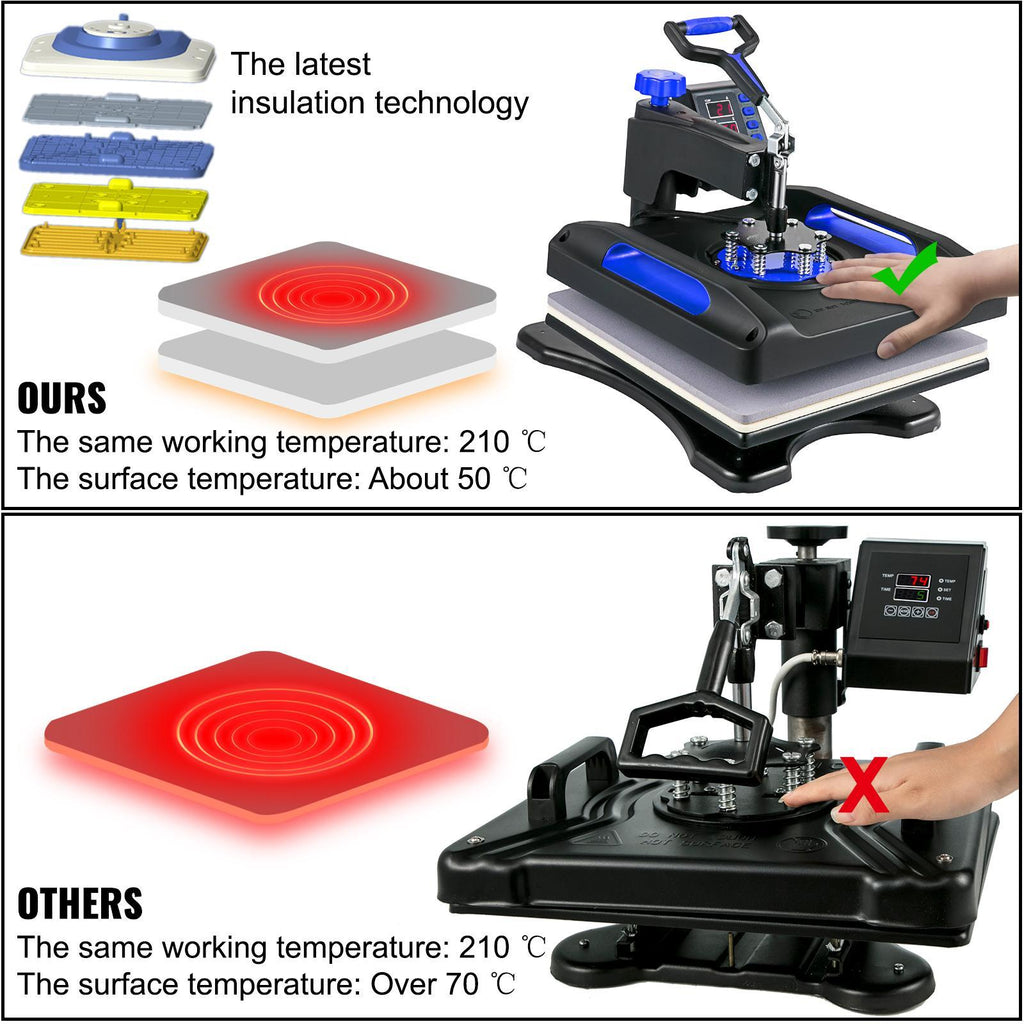 VEVOR Multifunction Digital Display Heat Press DIY Kit Complete Printing Business Starter Kit, Heat Press with Vinyl Cutter, Automatic Edge Detection Vinyl Cutter Machine with Design Software and Materials